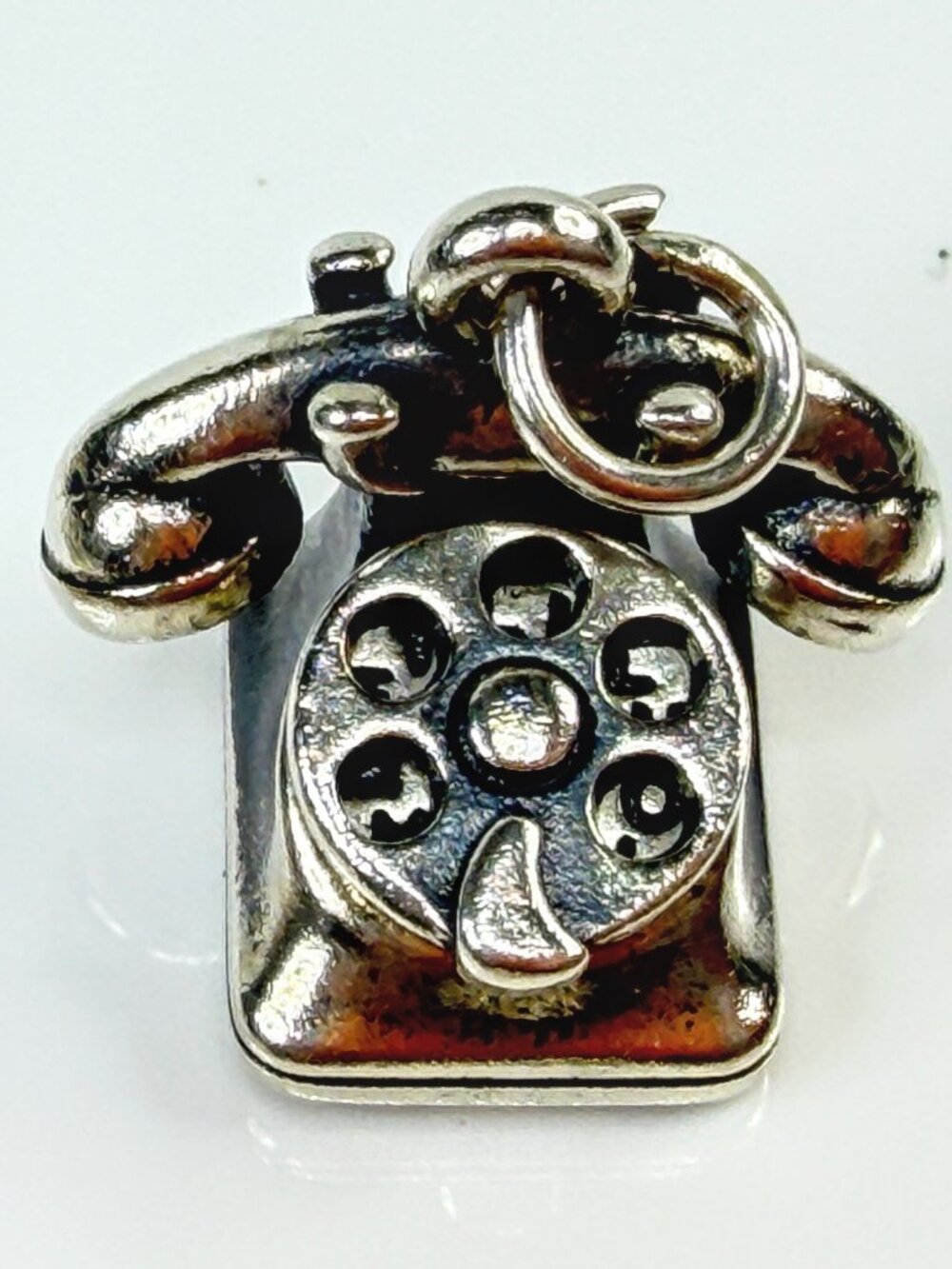 James Avery Retired Sterling Silver 3D Rotary Telephone Phone Charm JR2127